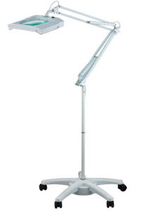 MAG LAMP - Magnifying Lamp with Stand, rectangle, White.